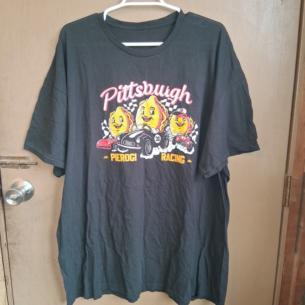 Pittsburgh Pierogi Racing Graphic Tee Cut Tag Black 2XL/3XL Destination Tee GUC
